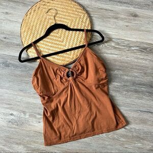 Vintage‎ Y2K cut out tank brown